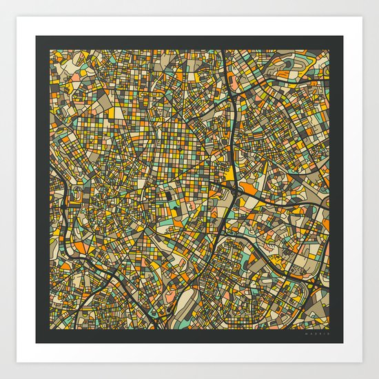 MADRID MAP Art Print