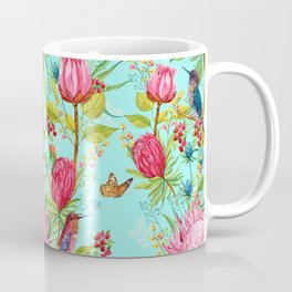 Hummingbird Floral Pattern 02 Coffee Mug