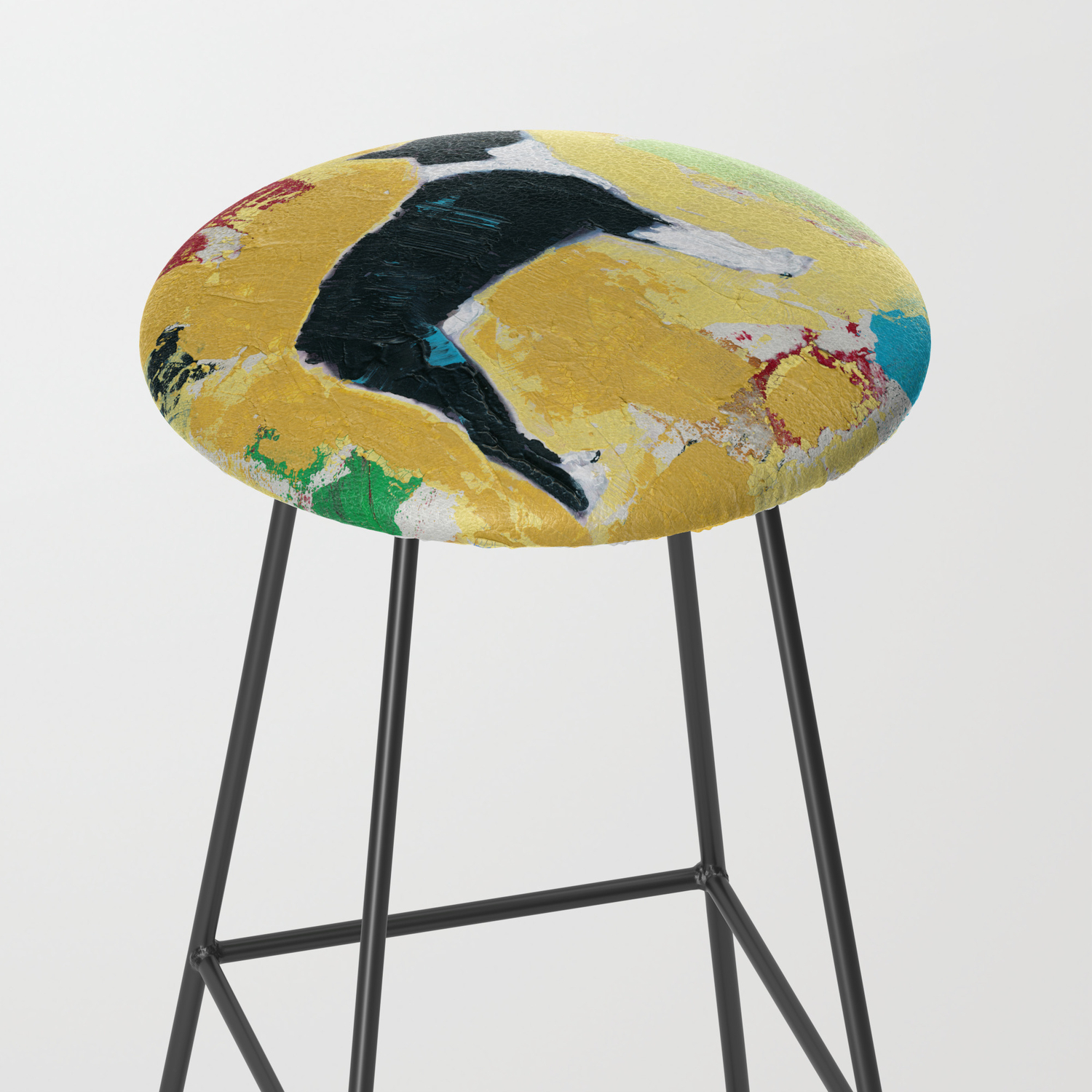 Boston Terrier Painting Art Bar Stool By Shawnmcnulty Society6
