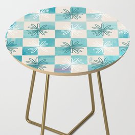 EttaVee Flower Power Checkers Side Table