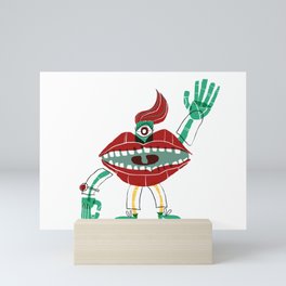 Big mouth monster Mini Art Print