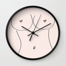 Free Love Pink Wall Clock