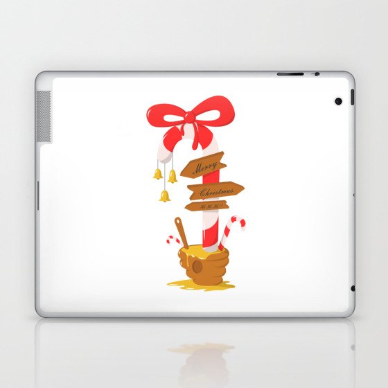 Sweet Candy Cane Sign. Laptop & iPad Skin