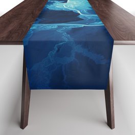 Willamette Channels 10-year Anniversary—Midnight Blue with subtle shaded relief Table Runner