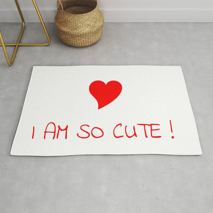 I Am So Cute Love Beauty Gorgeous Heart Cute Self Esteem Beautiful Women Girly Lovely Rug By Oldking Society6