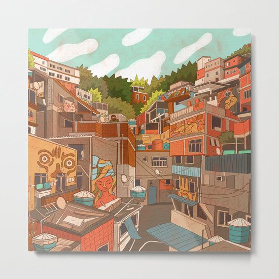Favela Metal Print