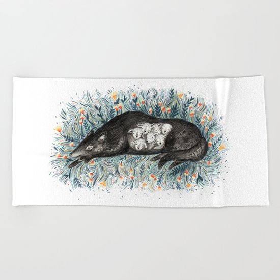 Wolf & The Seven Kids Beach Towel