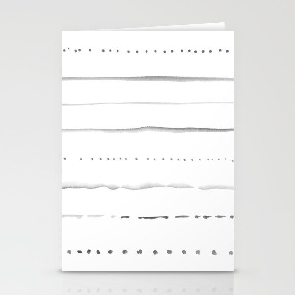 Minimalist Lines in Gray Stationery Cards