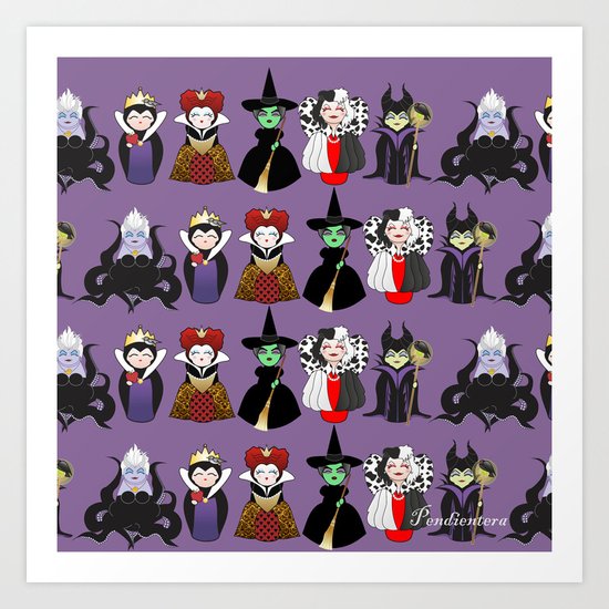 Evil kokeshis Art Print