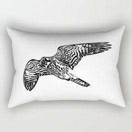 Vintage Hawk In Flight Rectangular Pillow