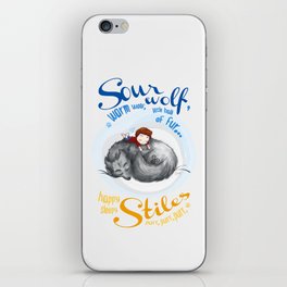 Sterek Sleepy Wolf & Stiles I iPhone Skin