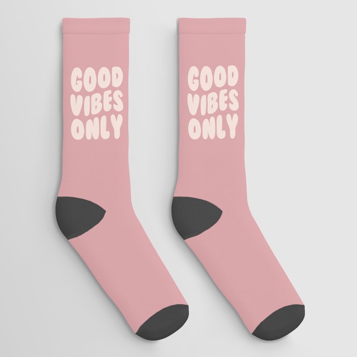 Good Vibes Only Quote Socks