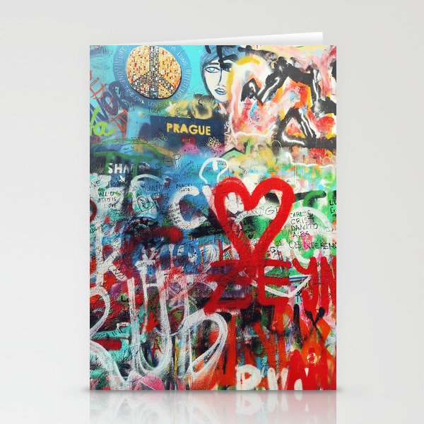 Urban Love Heart Graffiti Wall Art Stationery Cards
