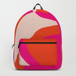 Curved Trajectories (Fuchsia Pink and Orange) Backpack