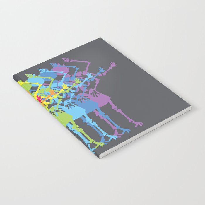 A Group of Flame-Headed Schoolgirls: Rainbow Style Notebook