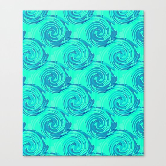 Abstract pattern in turquoise and blue tones. Canvas Print