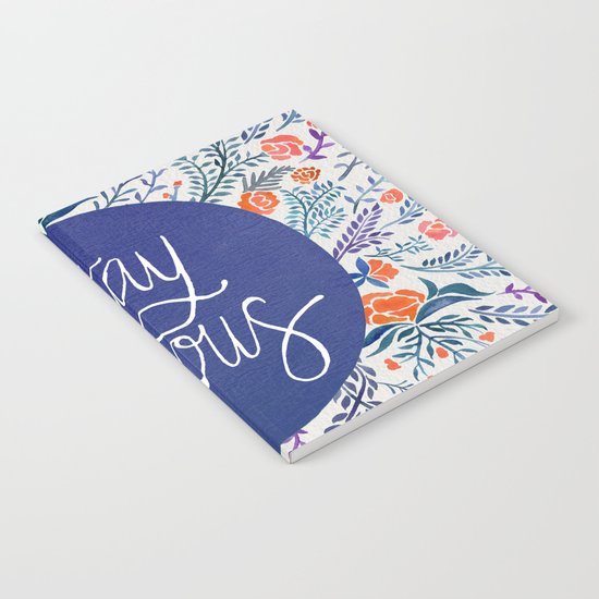 Stay Curious – Navy & Coral Notebook