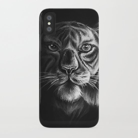 "White Tiger" Drawing iPhone Case