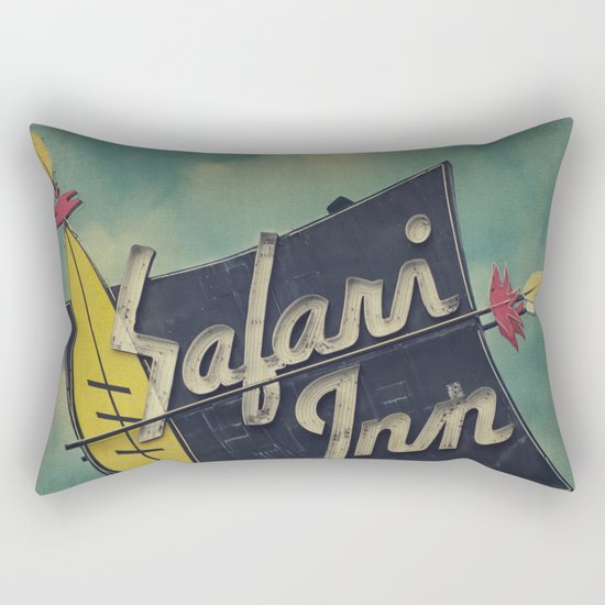 Safari Inn, Burbank, CA. Rectangular Pillow