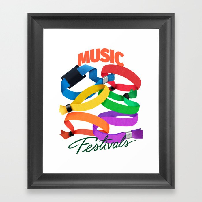 Music Festivals Framed Art Print