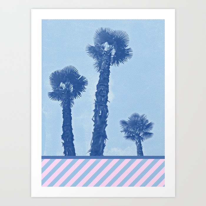 Palm Trees Winter In Opatija 3 Art Print By Mollysdigitalshop