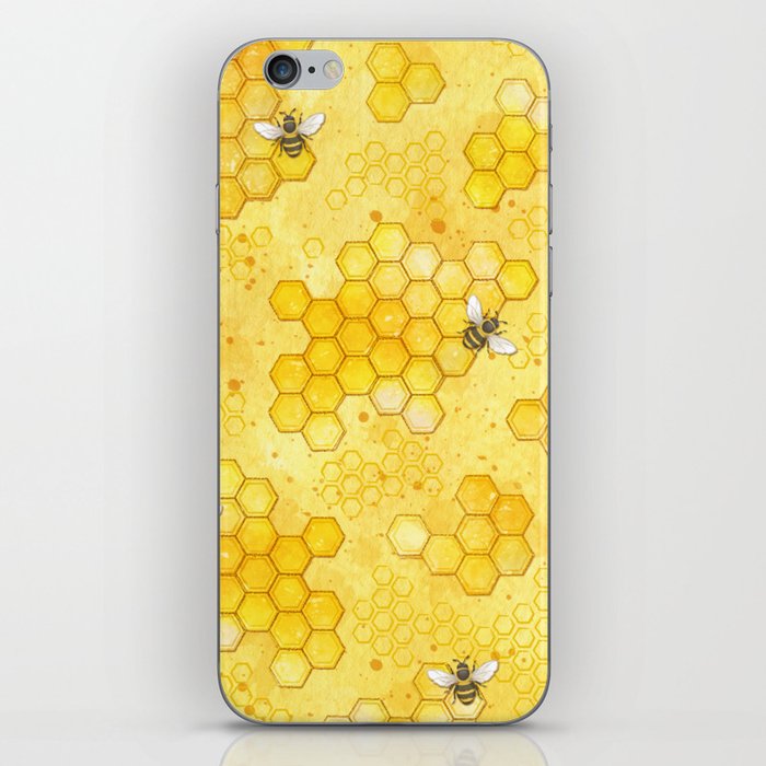 Meant to Bee - Honey Bees Pattern iPhone Skin