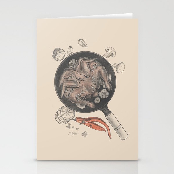 Grilled Chicken Stationery Cards