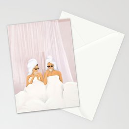 Morning with a friend Stationery Card
