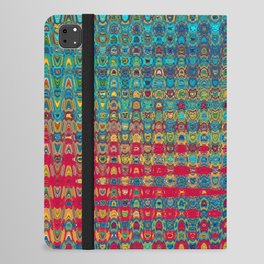 Colorful Zigzag Wave Abstract iPad Folio Case