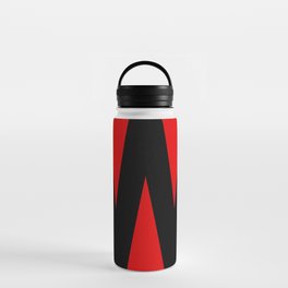 Letter W (Black & Red) Water Bottle