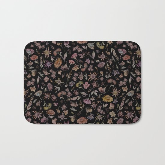 Botanical Study- Dark Colorway Bath Mat