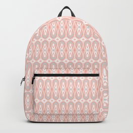 Ikat Teardrops in Pale Peach and Gray Backpack