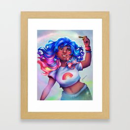 Rainbow Girl Framed Art Print
