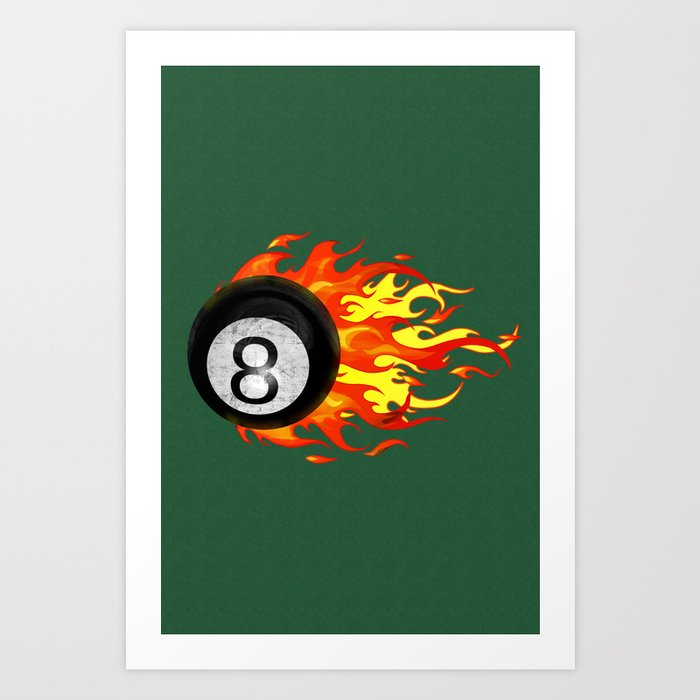 Flaming 8 ball  Pool balls, Pool art, Billiards