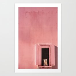 Guardian of the Pink Art Print
