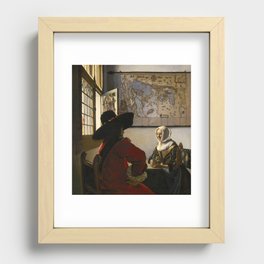 Johannes Vermeer "Officer and Laughing Girl" Recessed Framed Print