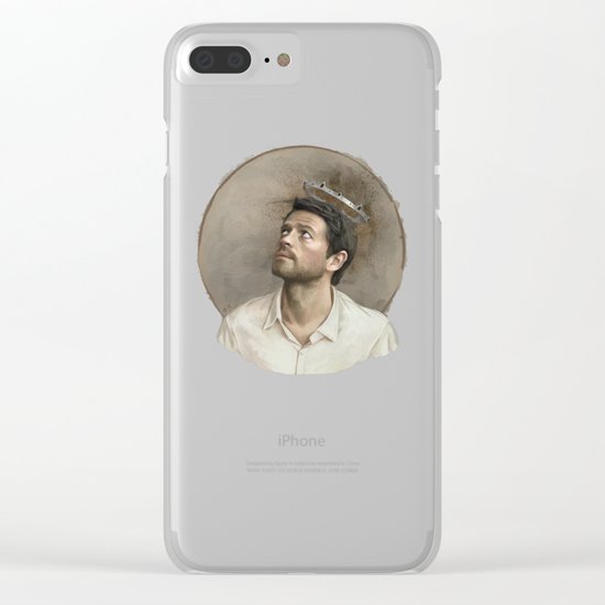 Castiel. White crown. Clear iPhone Case