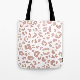 Rose gold leopard print Tote Bag