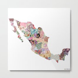 Mexico map Metal Print | Illustration, Graphic Design, Painting, Abstract 