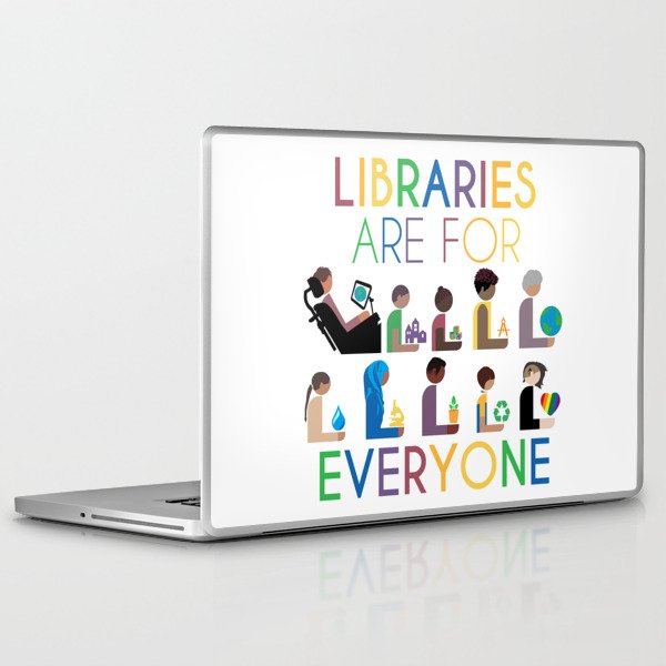Rainbow Libraries Are For Everyone Laptop & iPad Skin