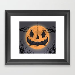 Halloween Moon Framed Art Print