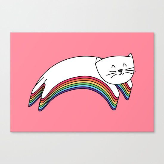 Rainbow Kitty Canvas Print