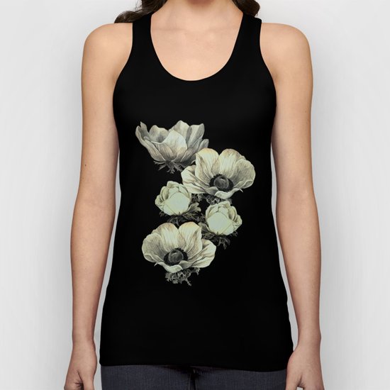 anemone flowers (white background) Unisex Tank Top