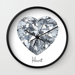Heart Wall Clock | Diamond, Fashionillustration, Popular, Fashion, Diamonds, Painting, Vintage, Watercolor, Heartedstone, Heartdiamond 