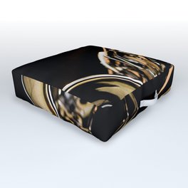 Musical Gold Outdoor Floor Cushion | Photo, Gold, Saxophone, Color, Woodwind, Band, Classical, Stylish, Style, Bronze 