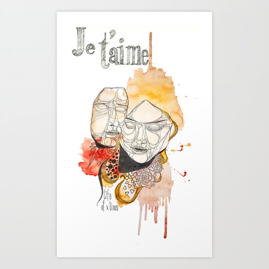 Je t'aime Art Print