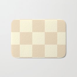 Muted Checkerboard Badematte | Classic, Simple, Beige, Minimal, Pattern, Multilocal, Digital, Checkerboard, Black And White, Graphicdesign 