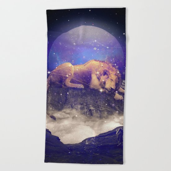 Under the Stars III (Leo) Beach Towel