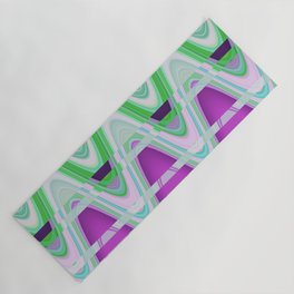 Lime, Purple Waves Yoga Mat