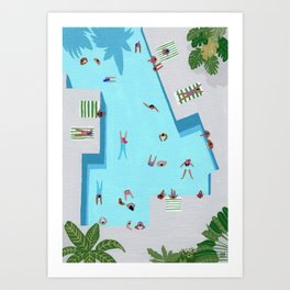 Crisp cut swim Art Print